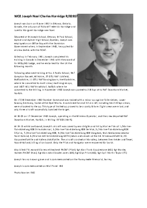 A preview of a PDF biography for Hornidge, Joseph Noel Charles